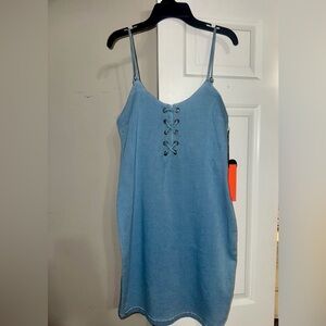 Blue Lace-Up Dress new never worn